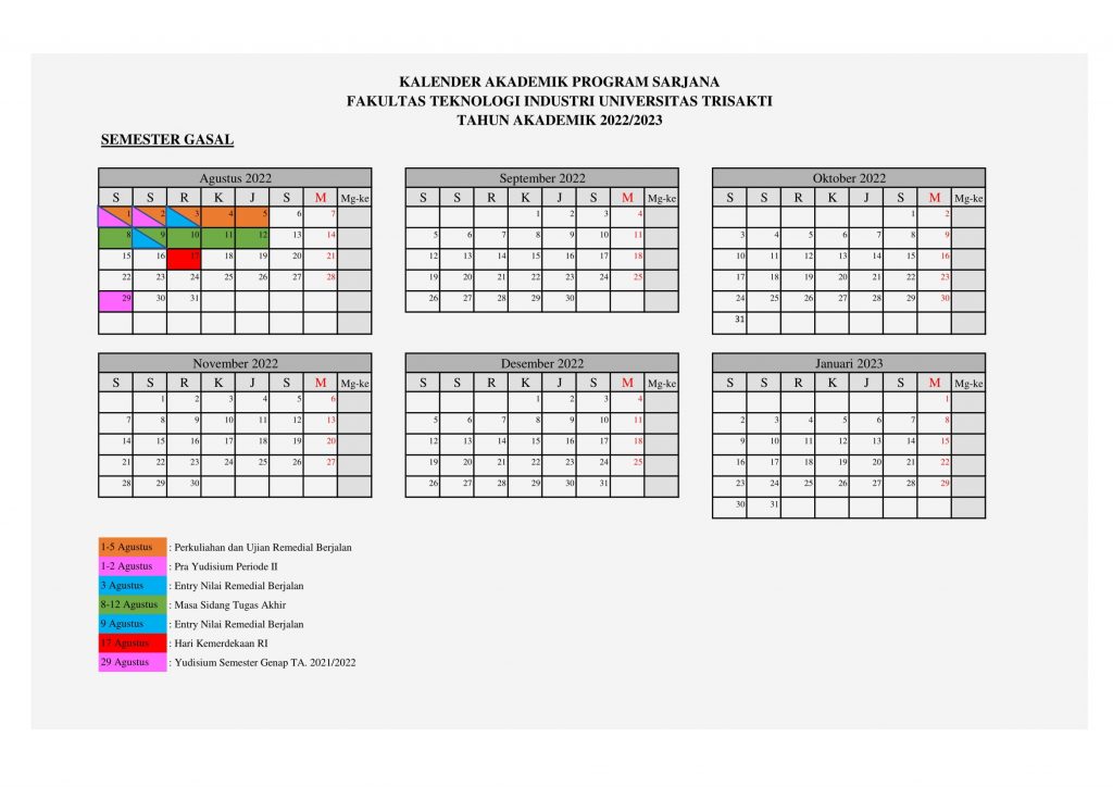 Kalender Akademik – Prodi Teknik Informatika